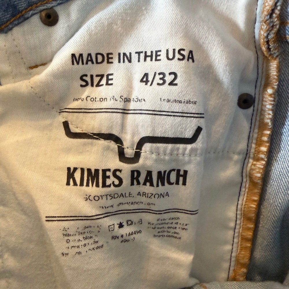 Kimes Ranch Jennifer Jeans 4/32 Western Flare Light Wash Distressed Blue Denim - Picture 7 of 11